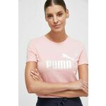 Bombažna kratka majica Puma roza barva - roza. Kratka majica iz kolekcije Puma. Model izdelan iz tanke, rahlo elastične pletenine.