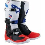 Alpinestars Tech 3 Boots White/Bright Red/Dark Blue 42 Motoristični čevlji