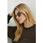 Sončna očala Saint Laurent ženski, zlata barva - zlata. Sončna očala iz kolekcije Saint Laurent. Model s enobarvnimi stekli in okvirji iz kovine. Ima filter UV 400.
