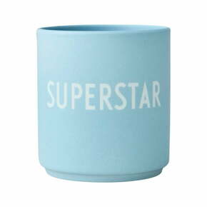 Modra porcelanasta skodelica Design Letters Superstar