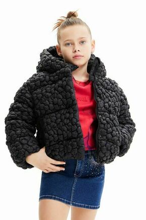 Otroška jakna Desigual črna barva - črna. Otroški jakna iz kolekcije Desigual. Podložen model