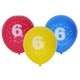 WEBHIDDENBRAND Napihljiv balon 30 cm - komplet 5 balonov s številko 6