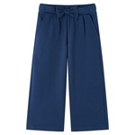 vidaXL Otroške hlače s širokimi hlačnicami mornarsko modre 140