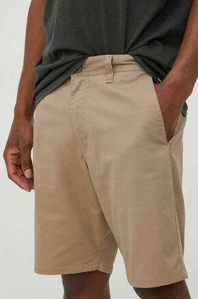 Volcom Hlače - bež. Kratke hlače iz zbirke Volcom. Model narejen iz tkanina.