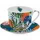EASY LIFE skodelica za čaj s podstavkom Tropical vibes, 400 ml, porcelan