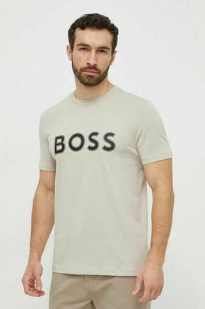 Bombažna kratka majica Boss Green moški