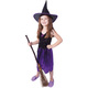Otroški kostum čarovnice vijolične barve s klobukom (S) e-paket
