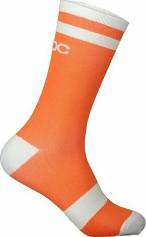 POC Lure MTB Long Sock Zink Orange/Hydrogen White L Kolesarske nogavice