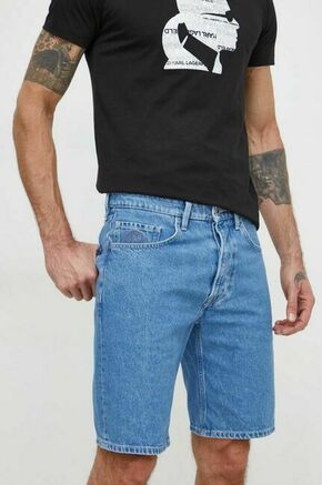 Jeans kratke hlače Pepe Jeans moški - modra. Kratke hlače iz kolekcije Pepe Jeans. Model izdelan iz jeansa. Model iz zračne bombažne tkanine.