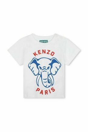 Otroška bombažna kratka majica Kenzo Kids bela barva - bela. Otroške kratka majica iz kolekcije Kenzo Kids