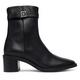 Škornji Calvin Klein Block Heel Ank Boot Lth Hdw HW0HW03171 Črna