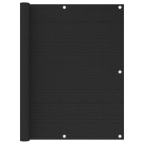 VidaXL Balkonsko platno črno 120x600 cm HDPE