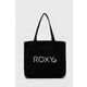 Torbica Roxy črna barva, ERJBT03369 - črna. Velika torbica iz kolekcije Roxy. Model na zapenjanje, izdelan iz tekstilnega materiala.