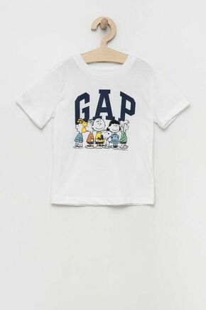 Otroška kratka majica GAP bela barva - bela. Otroške kratka majica iz kolekcije GAP