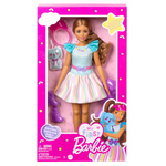 Mattel Barbie Moja prva lutka Barbie - Brunetka z zajčkom HLL18