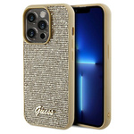 Guess Guess Disco Metal Script - Ohišje za iPhone 14 Pro Max (zlato)