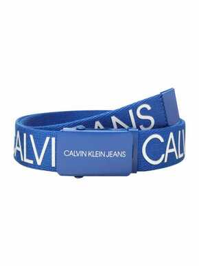 Otroški pas Calvin Klein Jeans - modra. Otroški pas iz kolekcije Calvin Klein Jeans. Model izdelan iz tekstilnega materiala.