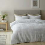 Bela posteljnina za zakonsko posteljo 200x200 cm Lennon Stripe – Catherine Lansfield