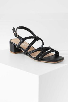 Sandali Answear Lab črna barva - črna. Sandali iz kolekcije Answear Lab. Model izdelan iz ekološkega usnja. Model z mehkim in prožnim podplatom.