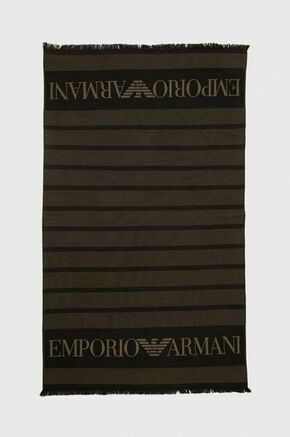 Brisača Emporio Armani Underwear črna barva - črna. Brisača iz kolekcije Emporio Armani Underwear. Model izdelan iz vzorčastega materiala.