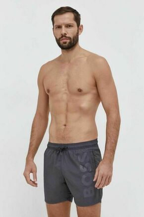 Kopalne kratke hlače BOSS - siva. Kopalne kratke hlače iz kolekcije BOSS. Model izdelan iz lahke tkanine. Izjemno zračen