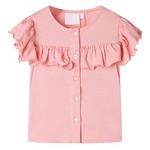 vidaXL Otroška majica s kratkimi rokavi srednje roza 116