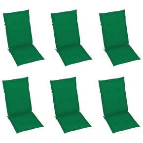 VidaXL Blazine za vrtne stole 6 kosov zelene 120x50x4 cm