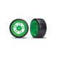 Kolo Traxxas 1,9 ", disk z dvojnimi kraki zelena, pnevmatike za drift (2) (zadaj)