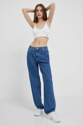 Kavbojke Calvin Klein Jeans ženski - modra. Kavbojke iz kolekcije Calvin Klein Jeans v kroju straight