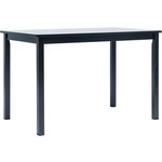 VIDAXL Jedilna miza črna 114x71x75 cm trden les kavčukovca