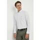 Bombažna srajca Tommy Hilfiger moška, bela barva - bela. Srajca iz kolekcije Tommy Hilfiger, izdelana iz vzorčaste tkanine. Model iz izjemno udobne bombažne tkanine.