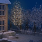 vidaXL Božično drevesce 2000 LED lučk beli češnjevi cvetovi 500 cm
