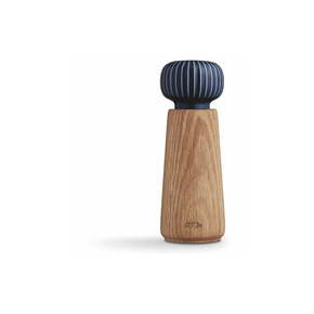 Mlinček za začimbe iz hrastovega lesa s temno modrimi porcelanskimi detajli Kähler Design Hammershoi
