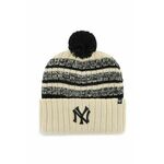Kapa 47brand MLB New York Yankees bež barva - bež. Kapa iz kolekcije 47brand. Model izdelan iz vzorčaste pletenine.