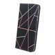 Onasi Mistik preklopna torbica Samsung Galaxy A22 5G A226 - črna z roza črtami