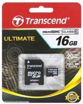 Transcend microSDXC 16GB spominska kartica