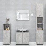 shumee Kopalniško pohištvo 3 kosi betonsko sive barve iverna plošča