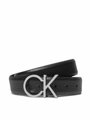 Calvin Klein Ženski pas Ck Logo Belt 3.0 Pebble K60K611903 Črna