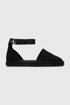Espadrile Calvin Klein Jeans ANKLE ESPADRILLE črna barva