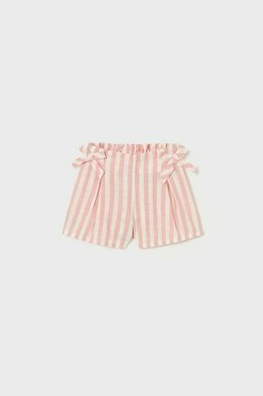Kratke hlače za dojenčka Mayoral roza barva - roza. Kratke hlače iz kolekcije Mayoral. Model izdelan iz vzorčastega materiala.