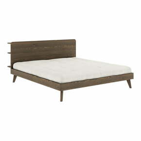 Rjava zakonska postelja z rešetko 180x200 cm Retreat - Karup Design