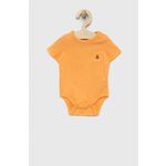 Bombažen body za dojenčka GAP - oranžna. Body za dojenčka iz kolekcije GAP. Model izdelan iz mehke pletenine.