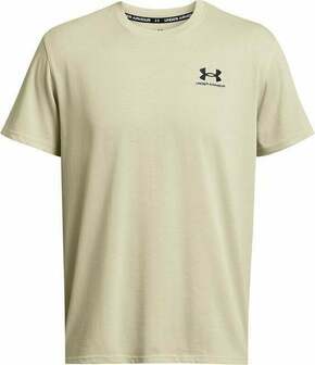 Under Armour Men's UA Logo Embroidered Heavyweight Short Sleeve Silt/Black M Fitnes majica