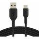 WEBHIDDENBRAND BELKIN pleteni kabel USB-C - USB-A, 1 m, črn