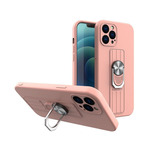 MG Ring silikonski ovitek za iPhone 12 Pro, roza