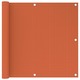 vidaXL Balkonsko platno oranžno 90x500 cm HDPE