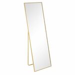 BigBuy Zrcalo zlati aluminij kristal 50 x 2,5 x 160 cm