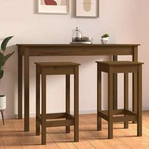 VidaXL Barski stol 2 kosa medeno rjav 40x40x78 cm trdna borovina