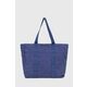 Torbica Roxy - modra. Velika torbica iz kolekcije Roxy. Model na zapenjanje, izdelan iz tekstilnega materiala.