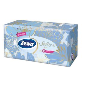 Neodišavljeni papirnati robčki Zewa Softis Style v škatli